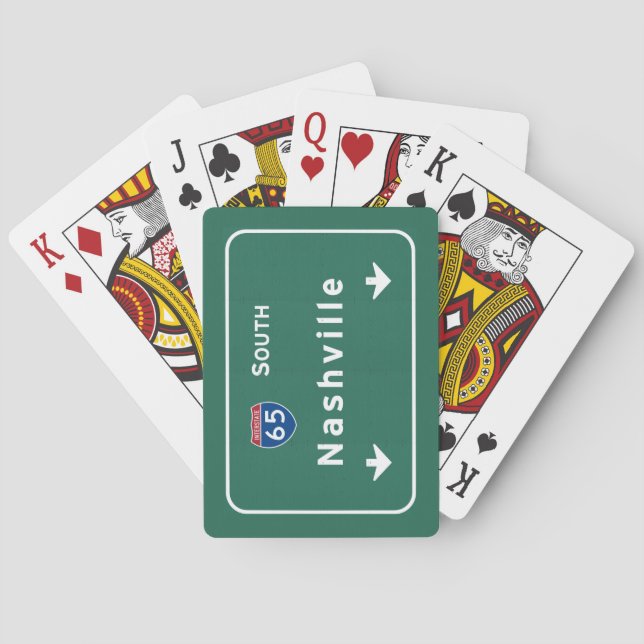 Nashville Tennessee tn Interstate Highway Freeway Poker Cards (Back)