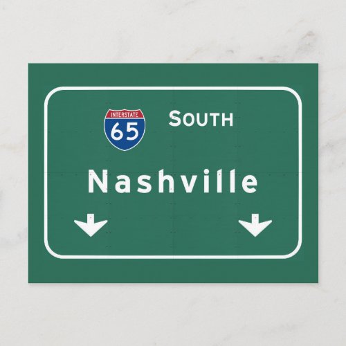 Nashville Tennessee tn Interstate Highway Freeway Postcard