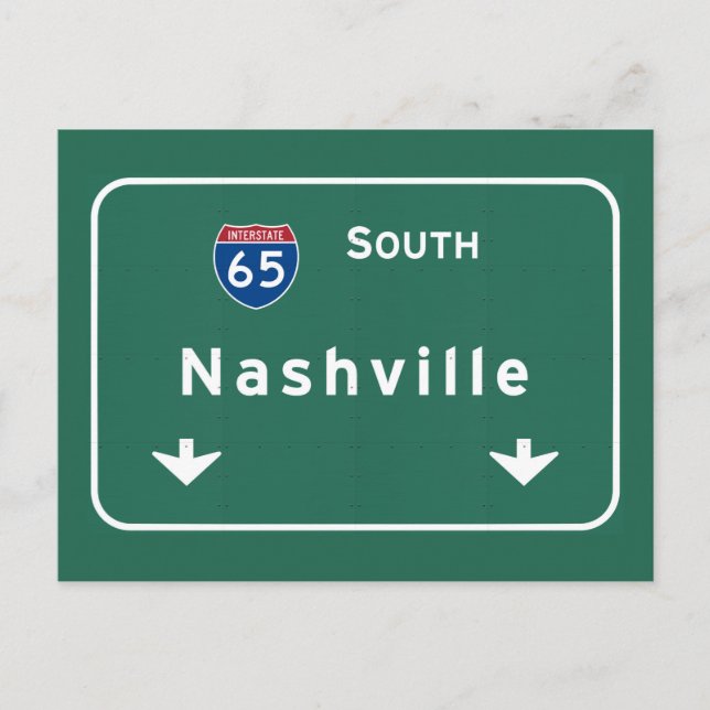 Nashville Tennessee tn Interstate Highway Freeway Postcard (Front)