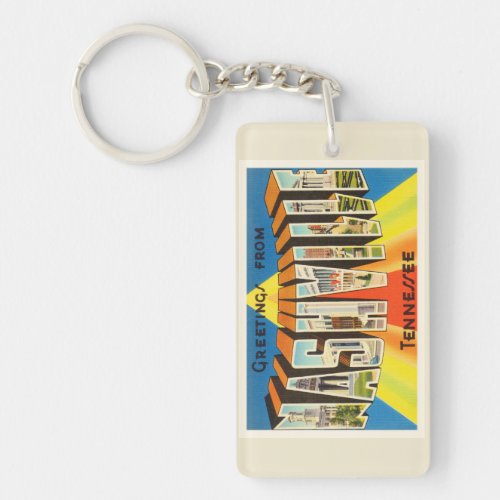 Nashville Tennessee TN Old Vintage Travel Souvenir Keychain