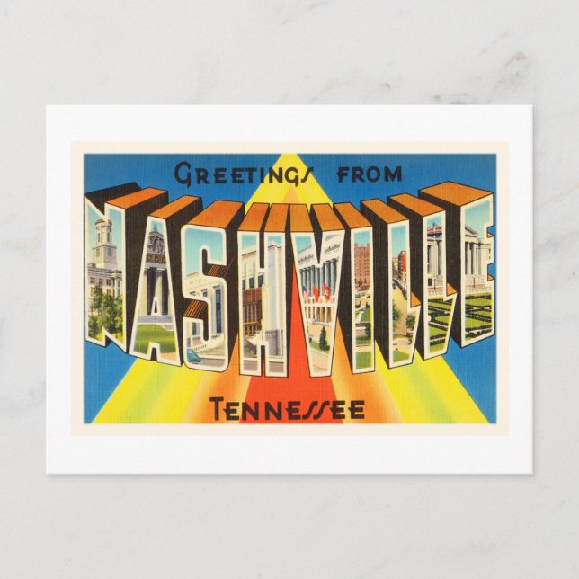 Nashville Tennessee TN Old Vintage Travel Souvenir Postcard (Front)