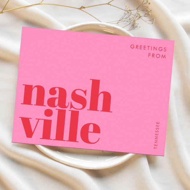 Nashville Tennessee typography Postcard (Creator Uploaded)