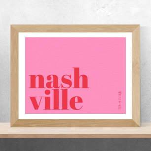 Nashville Tennessee typography Poster