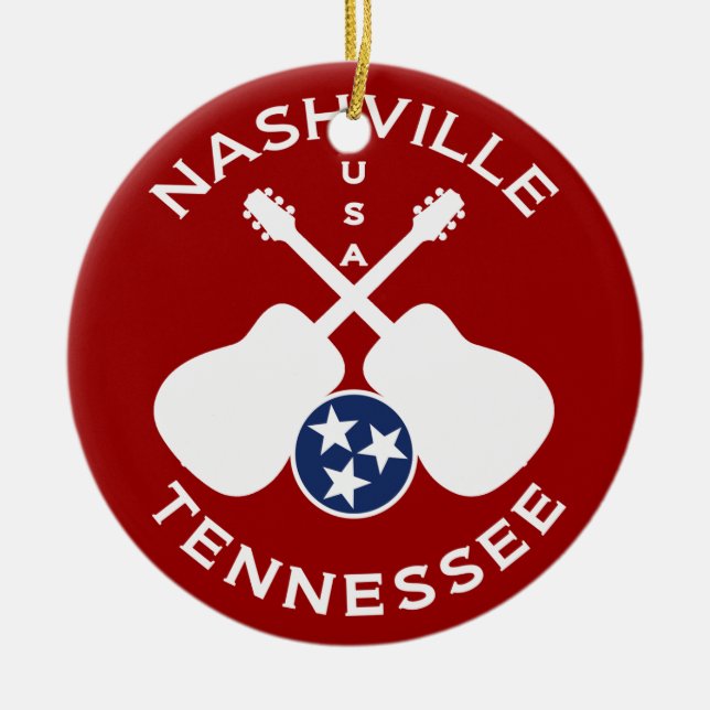 Nashville, Tennessee USA Ceramic Ornament (Front)