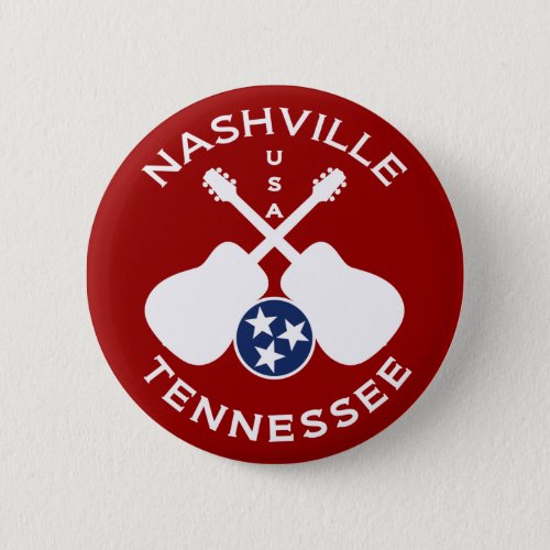 Nashville Tennessee USA Pinback Button
