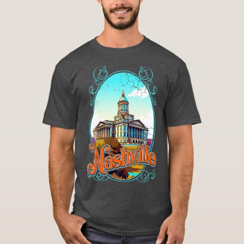 Nashville Tennessee Vintage Distressed T_Shirt