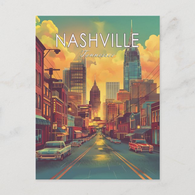 Nashville Tennessee Vintage Travel Postcard (Front)