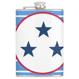 Nashville, Tennessee Volunteer State Tri-Star Flask