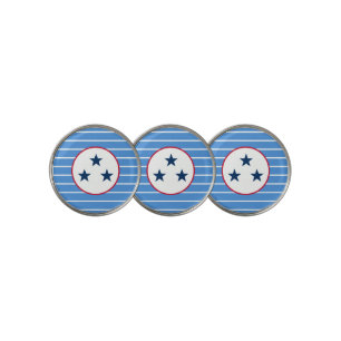 Nashville, Tennessee Volunteer State Tri-Star Golf Ball Marker