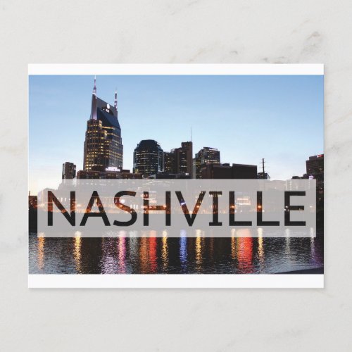 Nashville TN Downtown wRiver Postcard