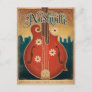 Nashville, TN - Flower Mandolin Postcard