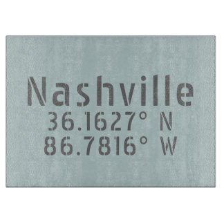 Nashville TN Latitude Longitude Cutting Board