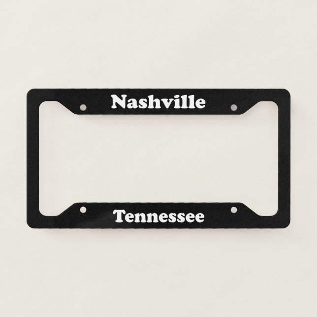 Nashville TN License Plate Frame (Front)