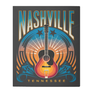 Nashville, TN - Music City USA Metal Print