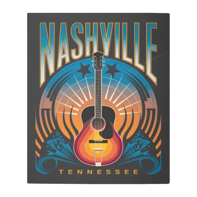 Nashville, TN - Music City USA Metal Print (Front)