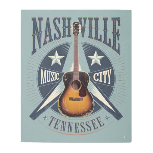 Nashville, TN - Music City USA Metal Print