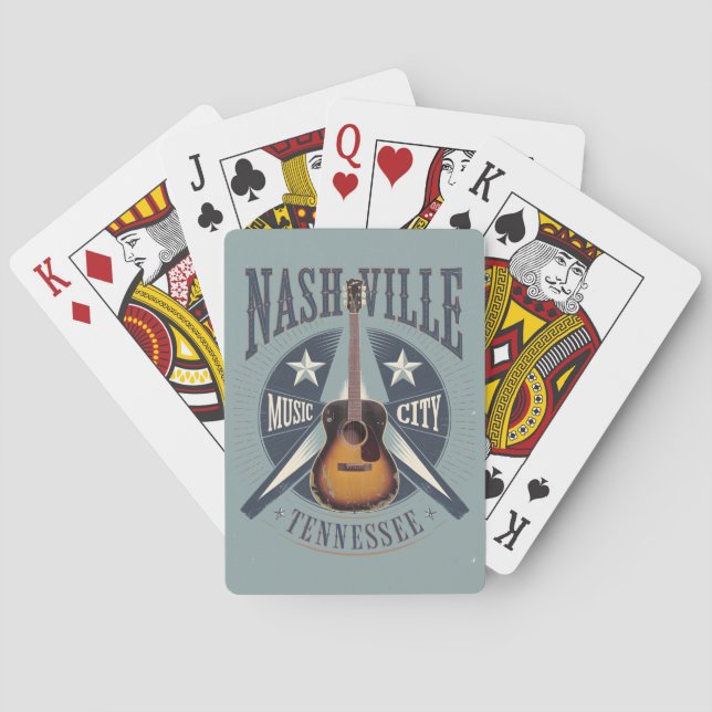 Nashville, TN - Music City USA Poker Cards (Back)