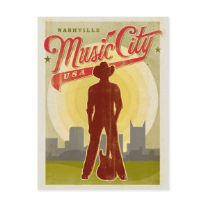 Nashville, TN - Music City USA Postcard