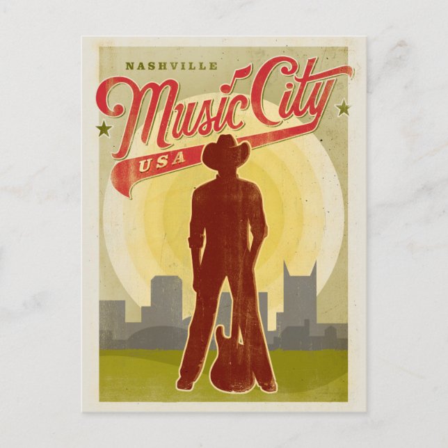 Nashville, TN - Music City USA Postcard (Front)