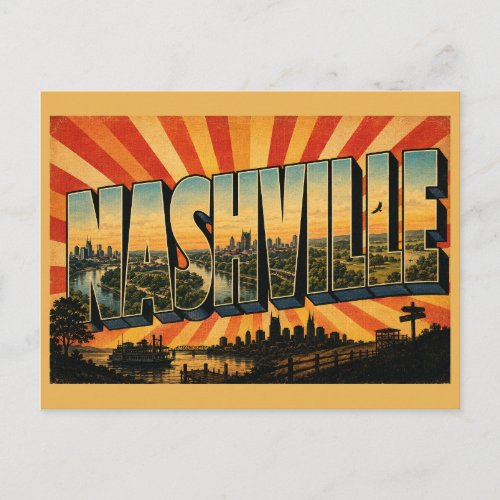 Nashville TN River Highland Rim Forest Art Postcard