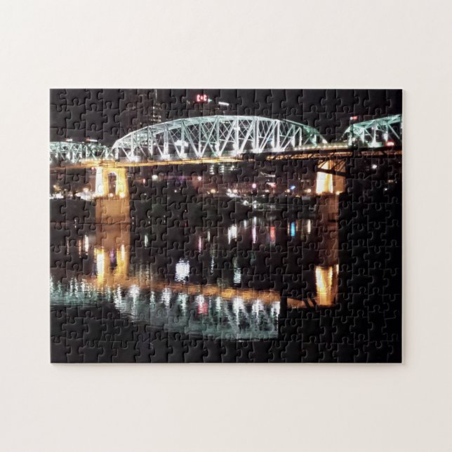 Nashville, TN - Shelby Street Pedestrian Bridge Jigsaw Puzzle (Horizontal)