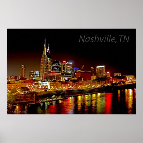 Nashville TN Skyline Poster