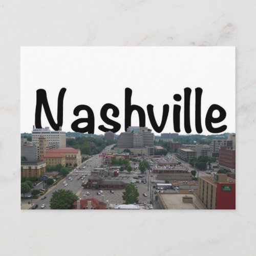 Nashville TN Skyline with Nashville in the Sky Postcard