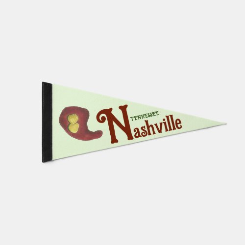 Nashville TN Tennessee Hot Chicken Southern Food Pennant Flag