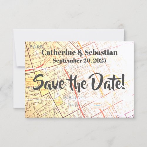 Nashville TN Vintage Map Save The Date