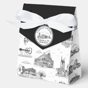 Nashville Toile Black and White Favor Boxes