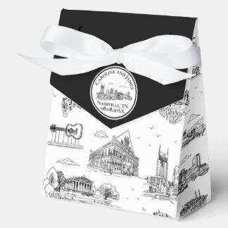 Nashville Toile Black and White Favor Boxes