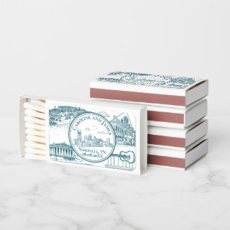 Nashville Toile Twilight on White Matchboxes
