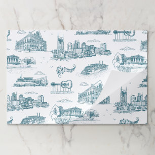 Nashville Toile Twilight on White Placemat