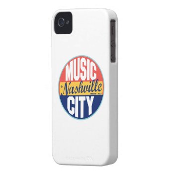 Nashville Vintage Label Case-mate Iphone 4 Case by TurnRight at Zazzle