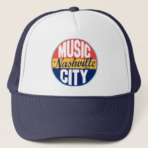 Nashville Vintage Label Trucker Hat
