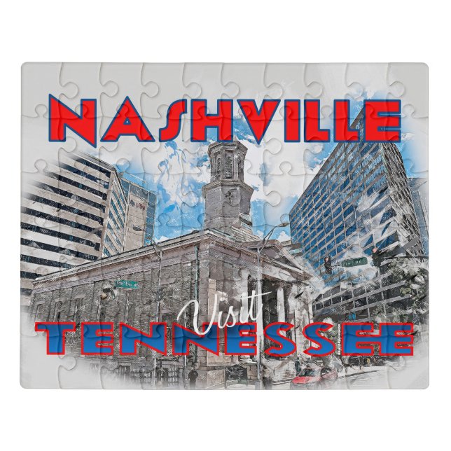 Nashville, Visit Tennessee Jigsaw Puzzle (Puzzle Horizontal)