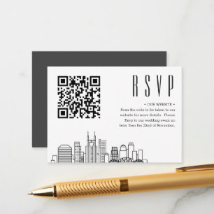 Nashville Wedding Deco Style Event RSVP Enclosure Card
