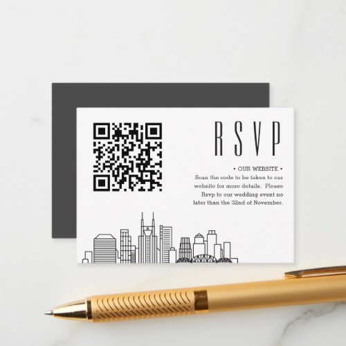 Nashville Wedding Deco Style  Event RSVP Enclosure Card