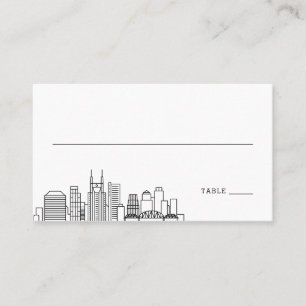 Nashville Wedding   Place Cards Front and Back