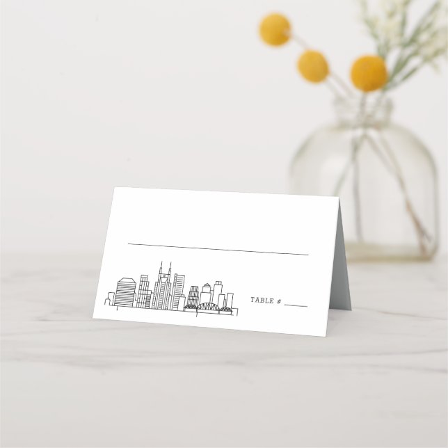 Nashville Wedding | Place Table Name Cards  (Front)