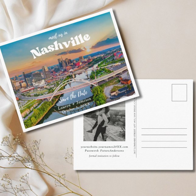 Nashville Wedding Save the Date Postcard (Nashville Wedding Save the Date Postcard
)