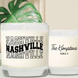 Nashville Wedding Seating Chart with Candles