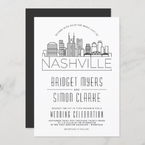 Nashville Wedding | Stylized Skyline Invitation