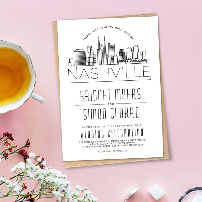 Nashville Wedding | Stylized Skyline Invitation (Creator Uploaded)