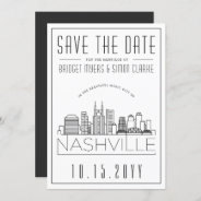 Nashville Wedding | Stylized Skyline Save The Date Invitation at Zazzle