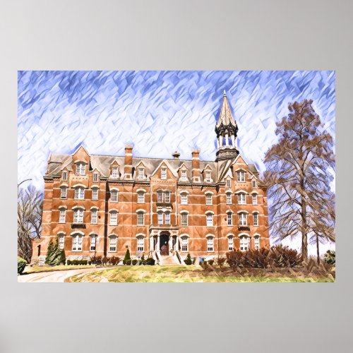 Nashvilles Fisk University Jubilee Hall Painting Poster