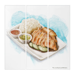 Nasi Ayam Chicken Rice Malaysia Triptych