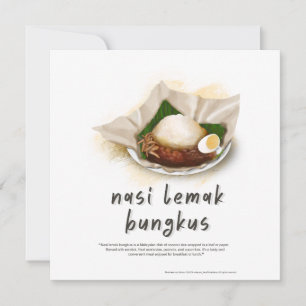 Nasi Lemak Bungkus Malaysia Holiday Card
