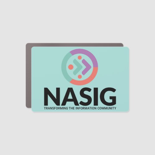 NASIG logo rectangle green Car Magnet