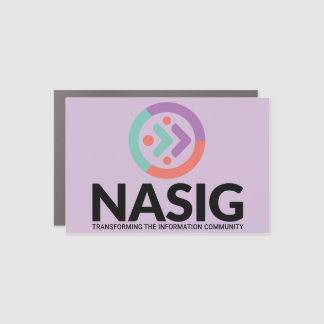 NASIG logo rectangle purple Car Magnet